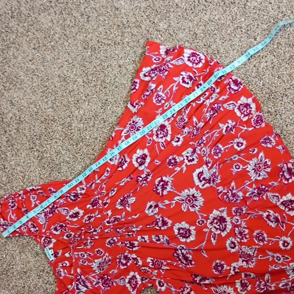 Nostalgia Red and Purple Floral Babydoll Dress - Picture 9 of 10